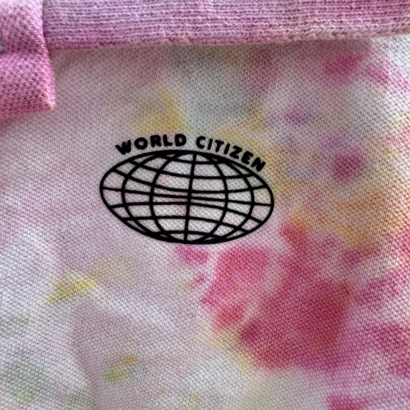 Ardene Tie Dye Women’s Short Sleeve Shirt in Pink, Yellow, Teal - Picture 5 of 7